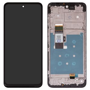 Дисплей для Motorola Moto G13, Moto G23 XT2333, черный, с рамкой, Original PRC 