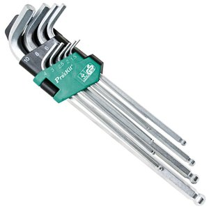 Juego de 9 llaves hexagonales con mango largo y puntas de bola Pro'sKit HW 229BL