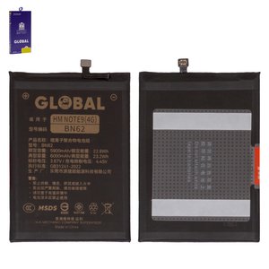 Batería Mechanic BN62 puede usarse con Xiaomi Poco M3, Redmi Note 9, Redmi Note 9T, Li Polymer, 3.85 V, 5900 mAh