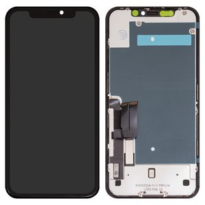 Pantalla LCD puede usarse con iPhone 11, negro, con marco, AAA, TFT , ZY, LTPS FHD