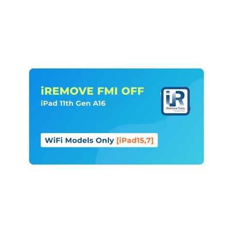 iRemove FMI OFF iPad 11th Gen  A16 solamente modelos WiFi [iPad15,7]