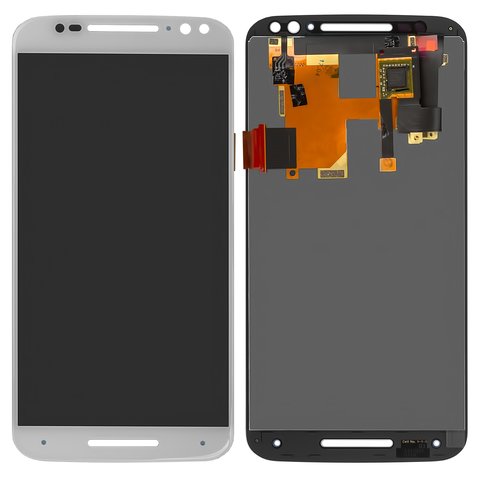 Дисплей для Motorola XT1570 Moto X Style, XT1572 Moto X Style, білий, Original PRC 