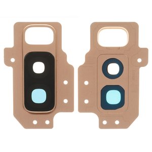 Стекло камеры для Samsung G965 Galaxy S9 Plus, золотистое, с рамкой, sunrise gold