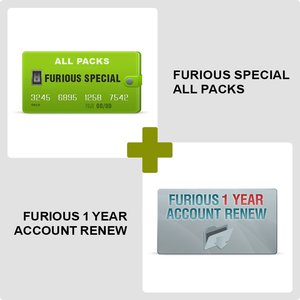 Активация Furious SPECIAL ALL PACKS + Продление доступа в зону поддержки Furious Gold на 1 год