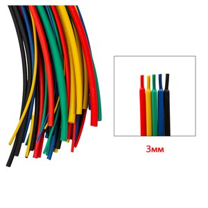 Термоусадочная трубка, 1 м, 3,0 мм, желтая