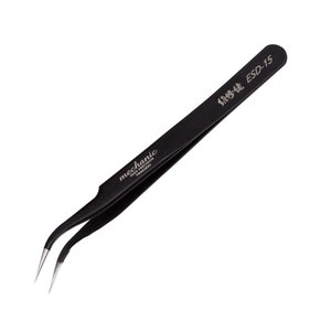 Пинцет монтажный Mechanic ESD 15, изогнутый, антистатический, 120 мм, super precision