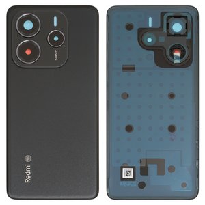 Задняя панель корпуса для Xiaomi Redmi Note 14 5G, черная, со стеклом камеры, midnight black