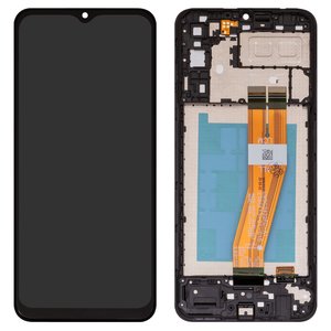 Дисплей для Samsung A042 Galaxy A04e, чорний, з рамкою, High Copy