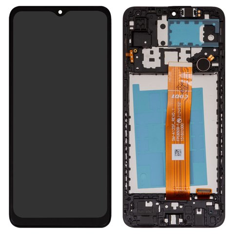 Дисплей для Samsung A125F Galaxy A12, чорний, з рамкою, Box  A125F_REV0.1 FPC6509 1