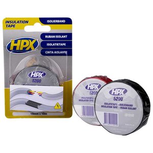 Стрічка ізоляційна HPX 5200, 19 мм, 10 м, жовта/зелена Стрічка ізоляційна HPX 5200, 19 мм, 10 м, жовта/зелена