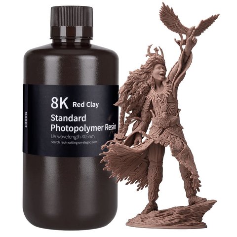 Фотополімерна смола для 3D принтера ELEGOO 8K Red Clay, 1 кг