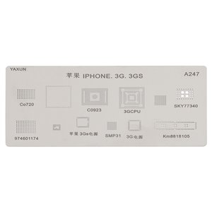 BGA Stencil A247 for Apple Cell Phones, 12 in 1 